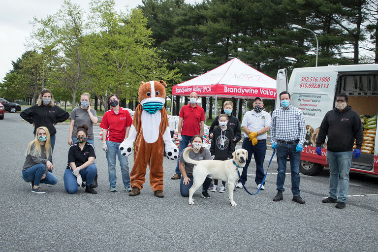 Brandywine Valley SPCA Drivethru pet food pantries in Wilmington…